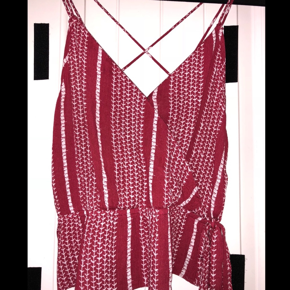 Classy red racer back tank top
